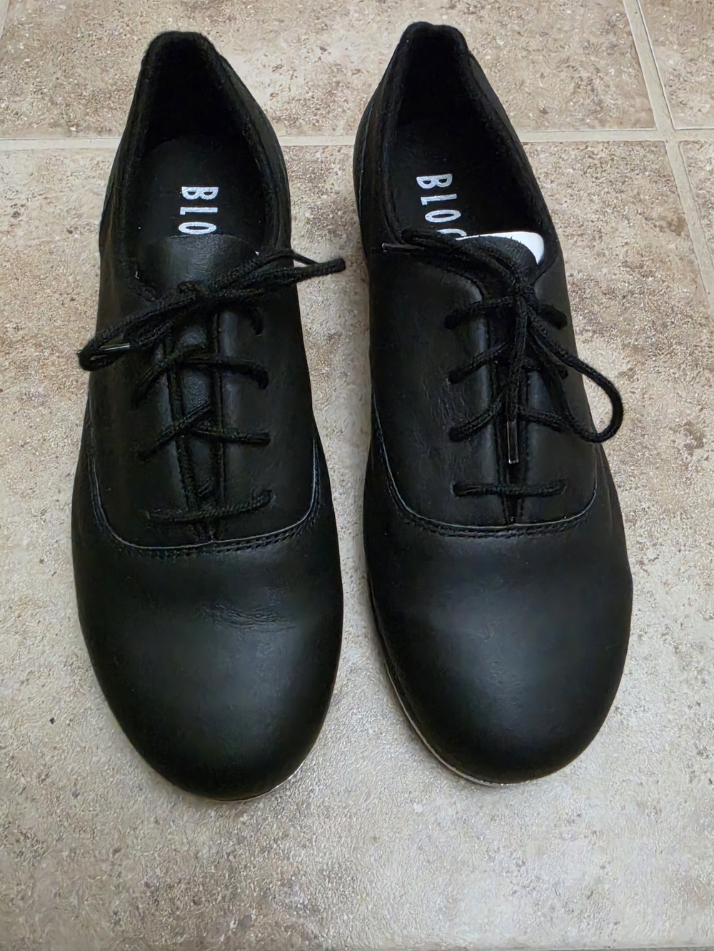 Black BLOCH Lace-Up Tap Dance Shoes Size 6